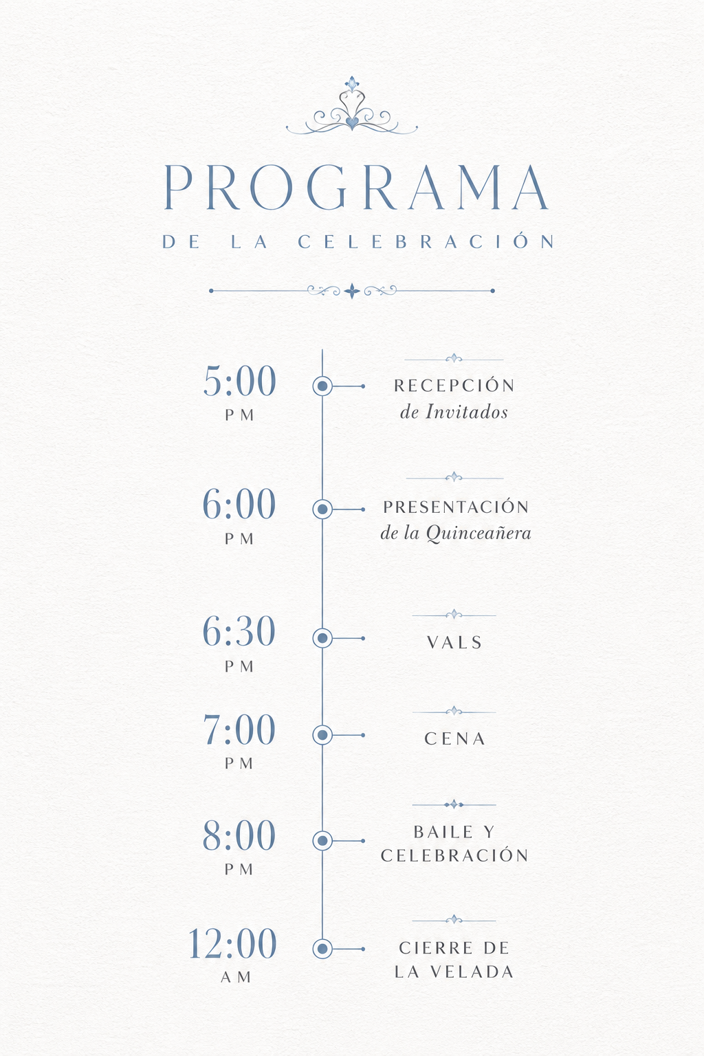 Itinerario de la boda